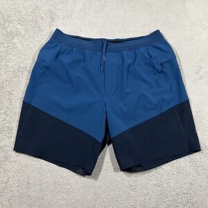 Lululemon Shorts Mens Large Blue Namaste at the Beach 8" Lined Athletic Swimming